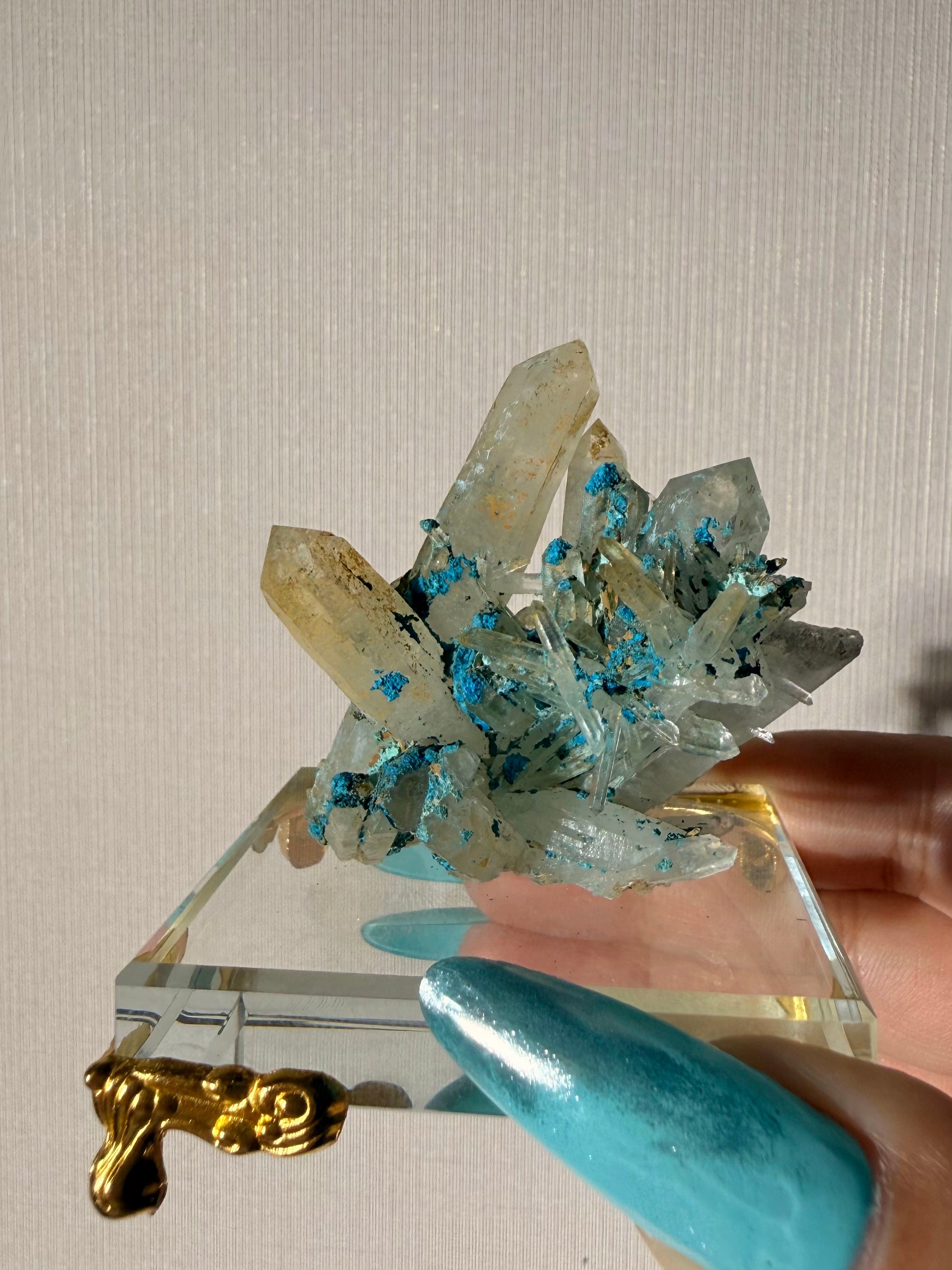 Shattuckite Quartz Specimen