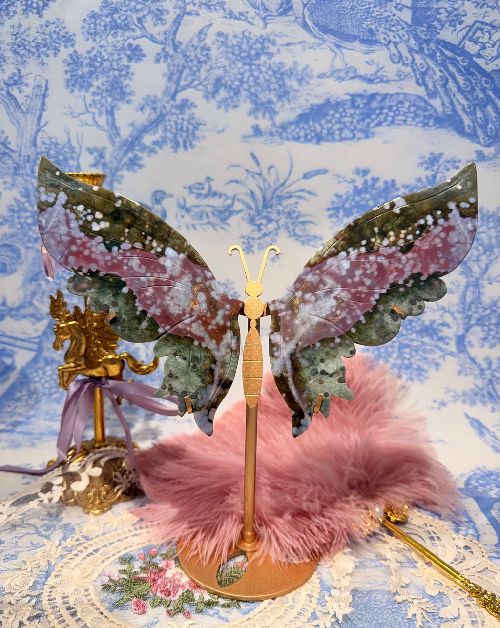 Illusion Pink Ocean jasper sakura butterfly
