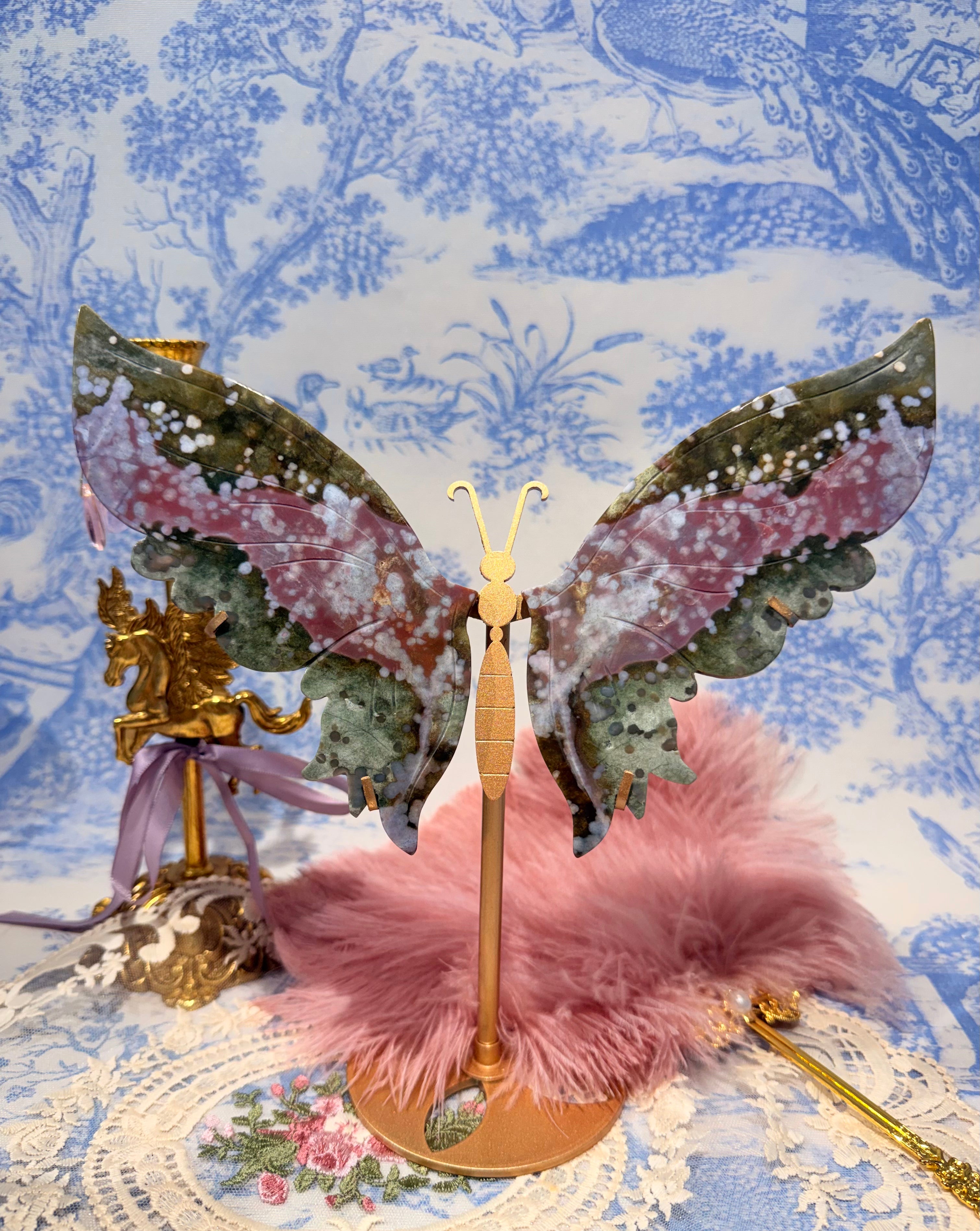 Illusion Pink Ocean jasper sakura butterfly