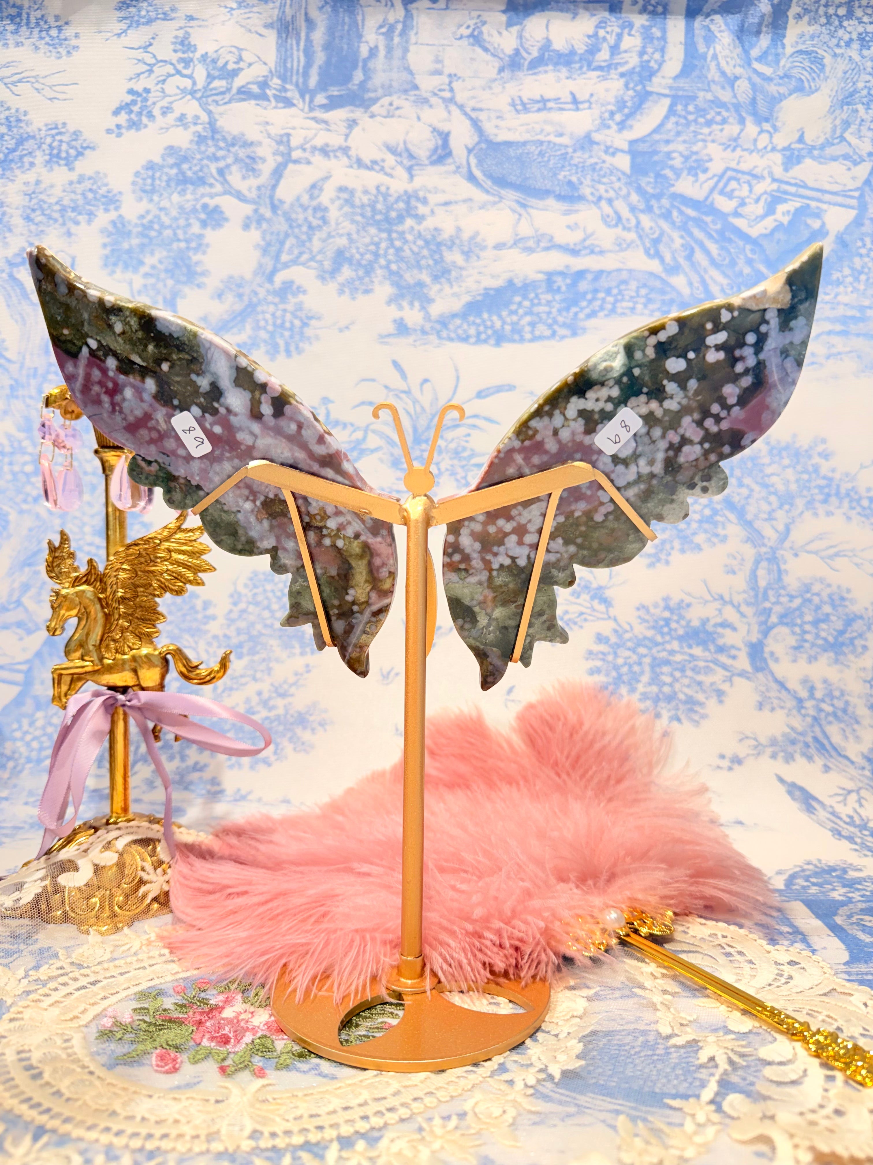 Illusion Pink Ocean jasper sakura butterfly