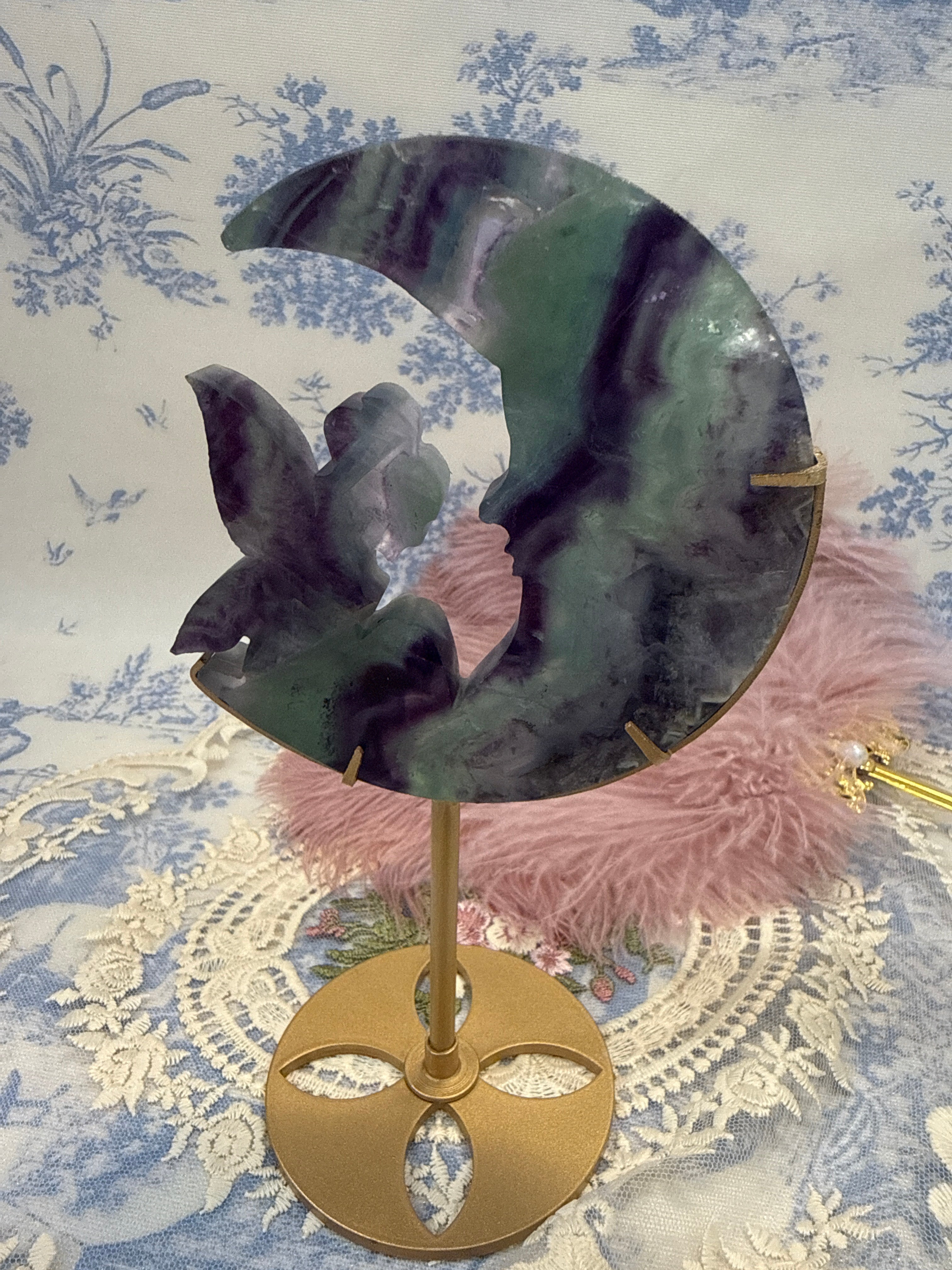 50% off High quailty fluorite fairy moon